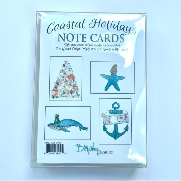 Coastal Holiday Notecards NIB - Picture 3 of 3